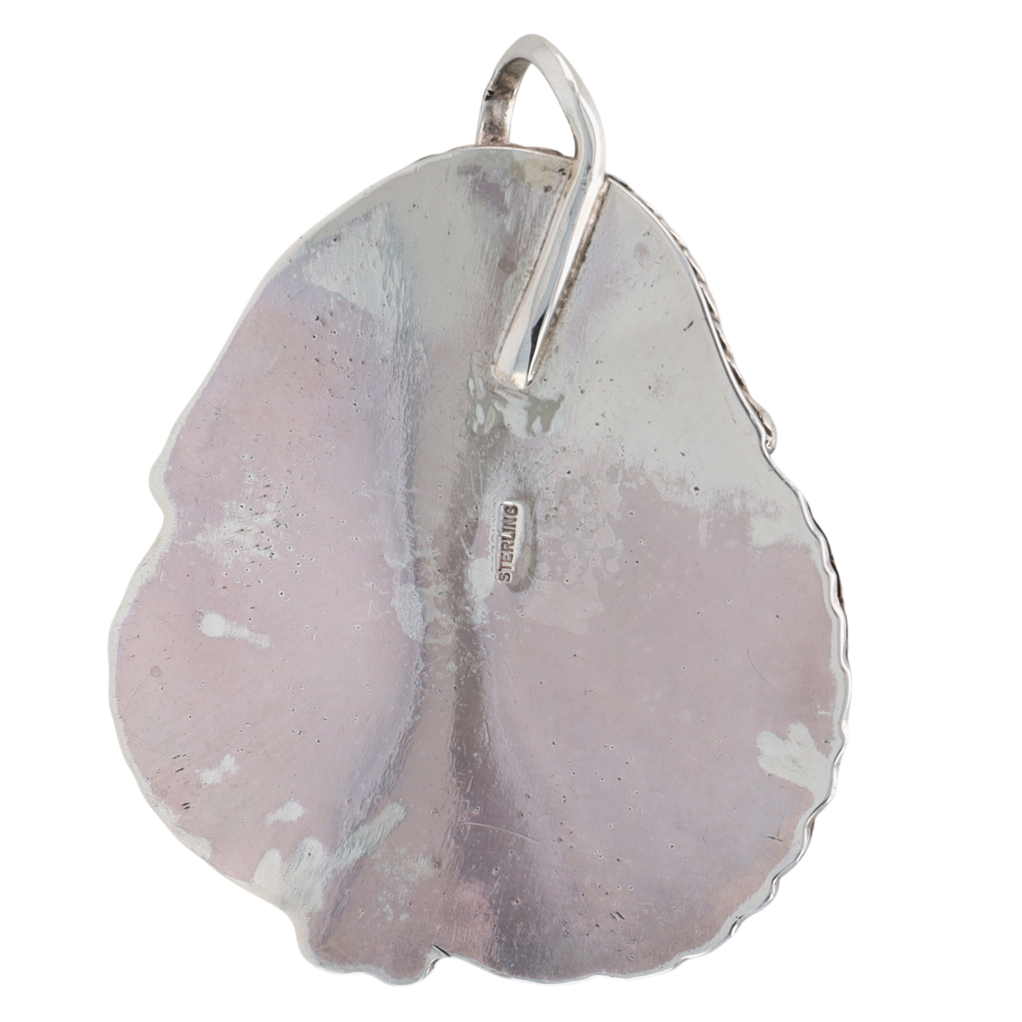 Large Navajo Sterling Turquoise Pendant