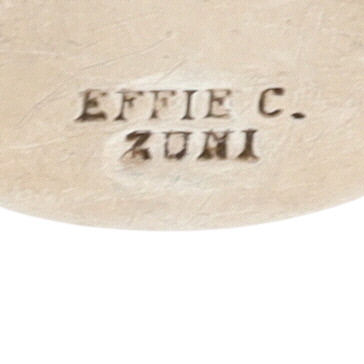 Effie Calavaza Zuni Sterling Turquoise Snake Ring Sz 7.5