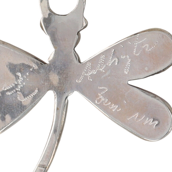 Angus Ahiyite Zuni Sterling Dragonfly Earrings
