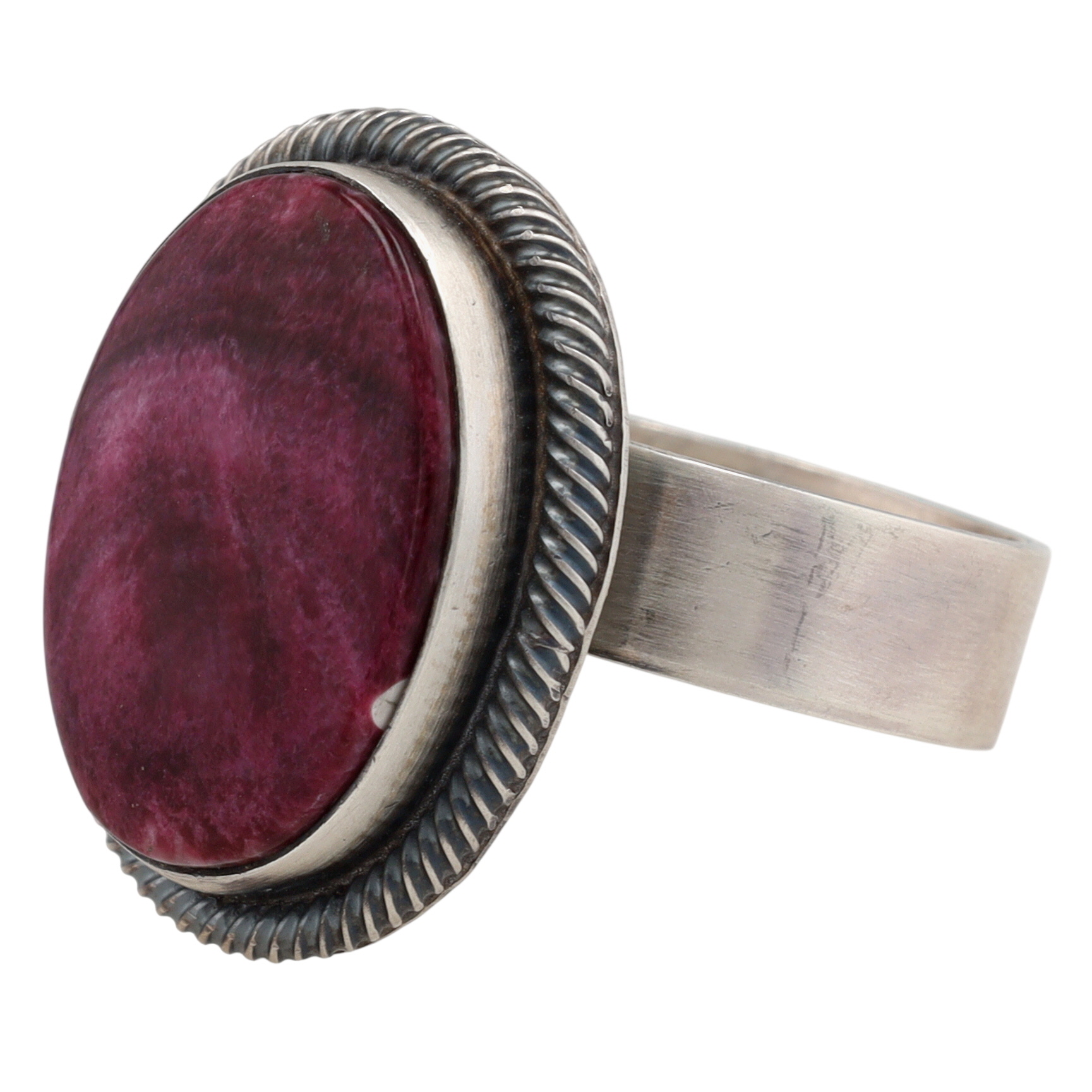 Antoinette Martinez Navajo Sterling Purple Spiny Oyster Adjustable Ring