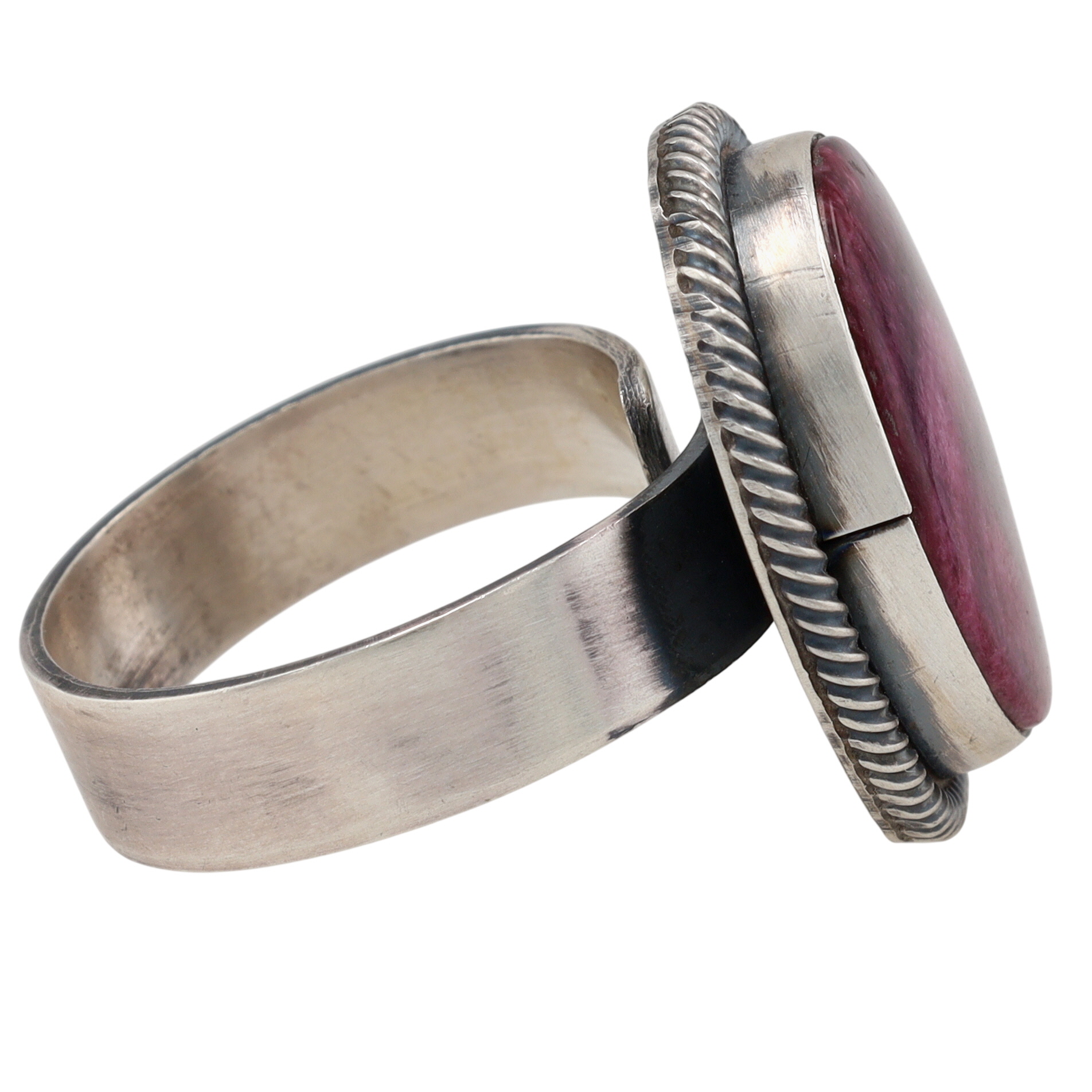 Antoinette Martinez Navajo Sterling Purple Spiny Oyster Adjustable Ring