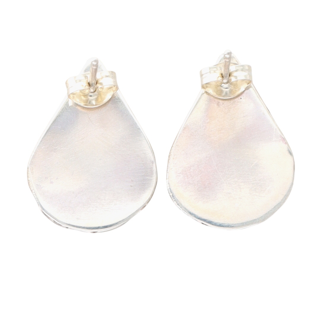 Carol Niiha Zuni Sterling Multi-Stone Inlay Teardrop Earrings