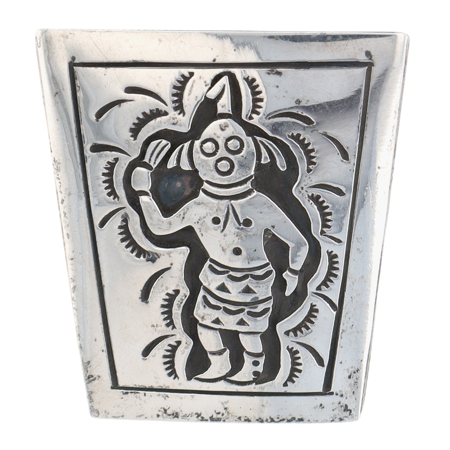 Vintage Hopi Sterling Mudhead Bolo Slide