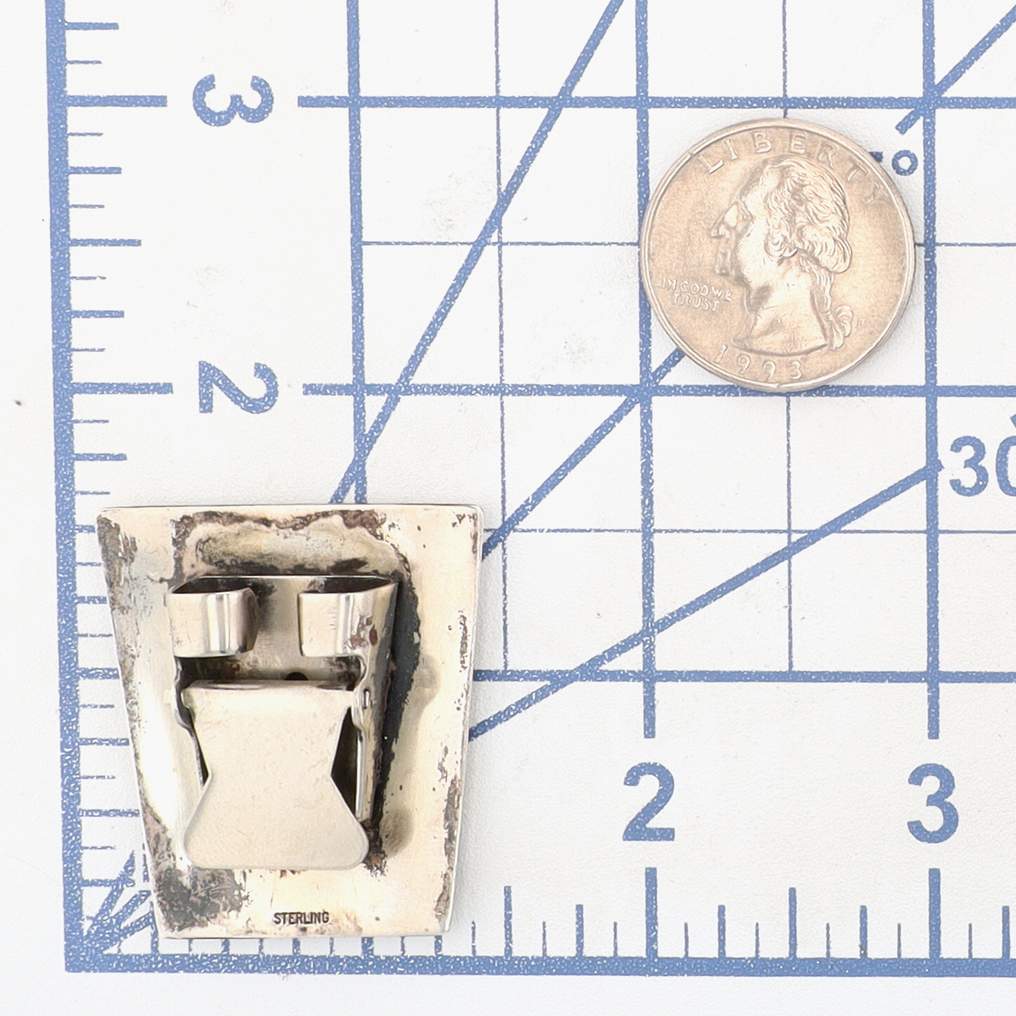Vintage Hopi Sterling Mudhead Bolo Slide
