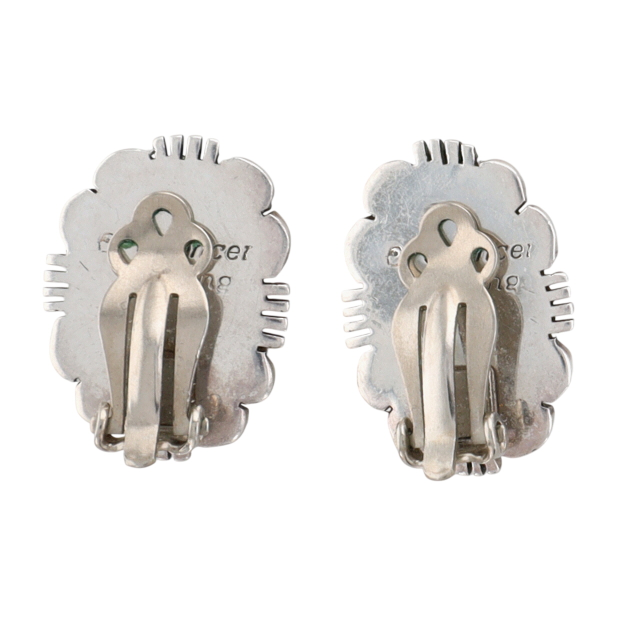 Evelyn Spencer Navajo Sterling Dry Creek Turquoise Earrings