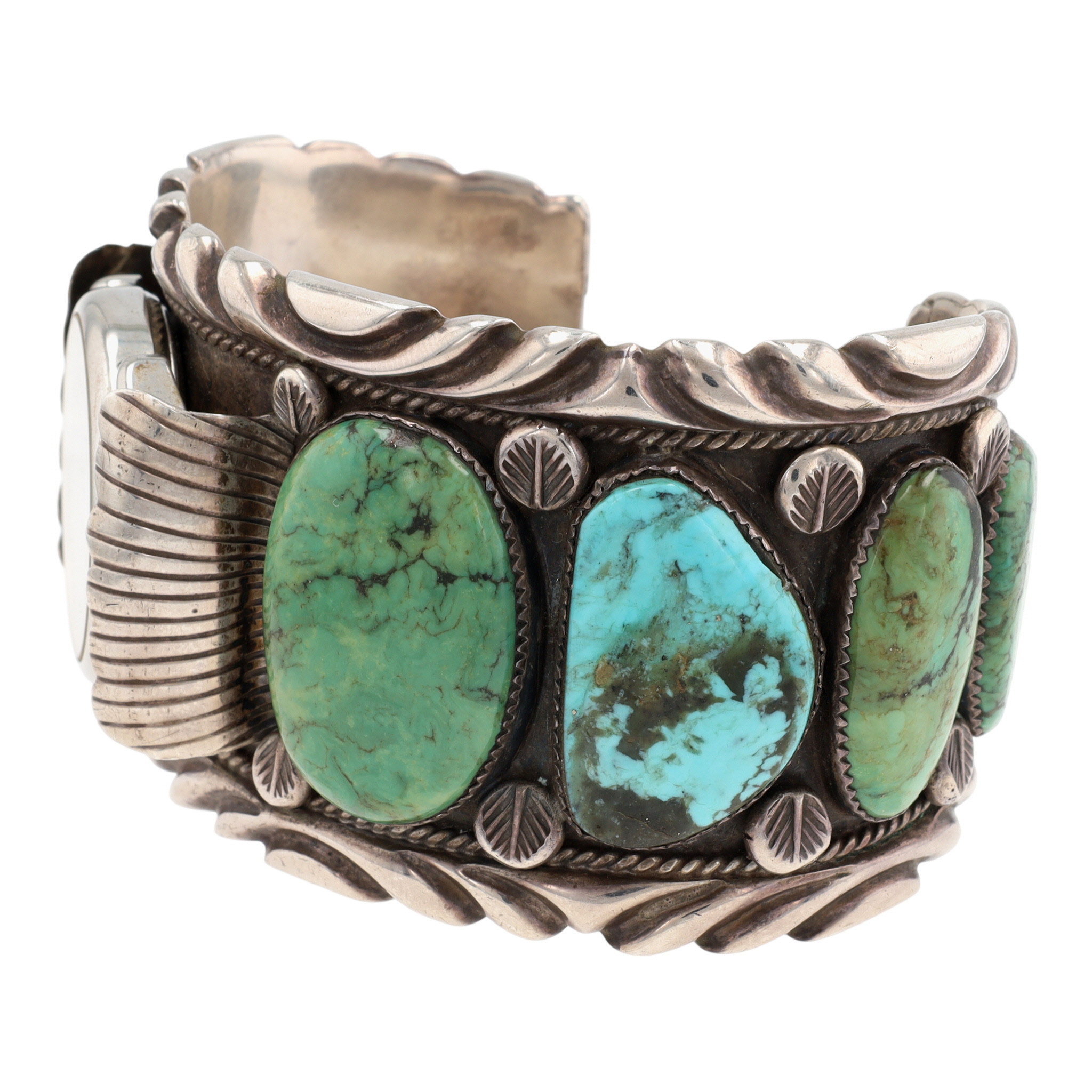 Ben Touchine Navajo Huge Sterling Turquoise Cuff Bracelet