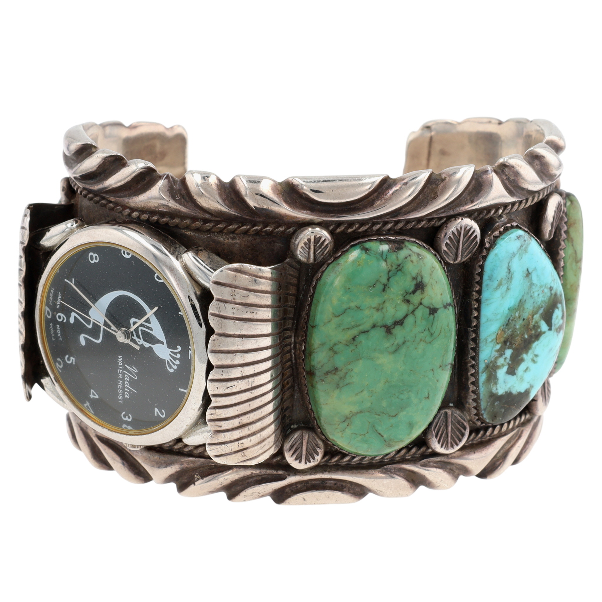 Ben Touchine Navajo Huge Sterling Turquoise Cuff Bracelet