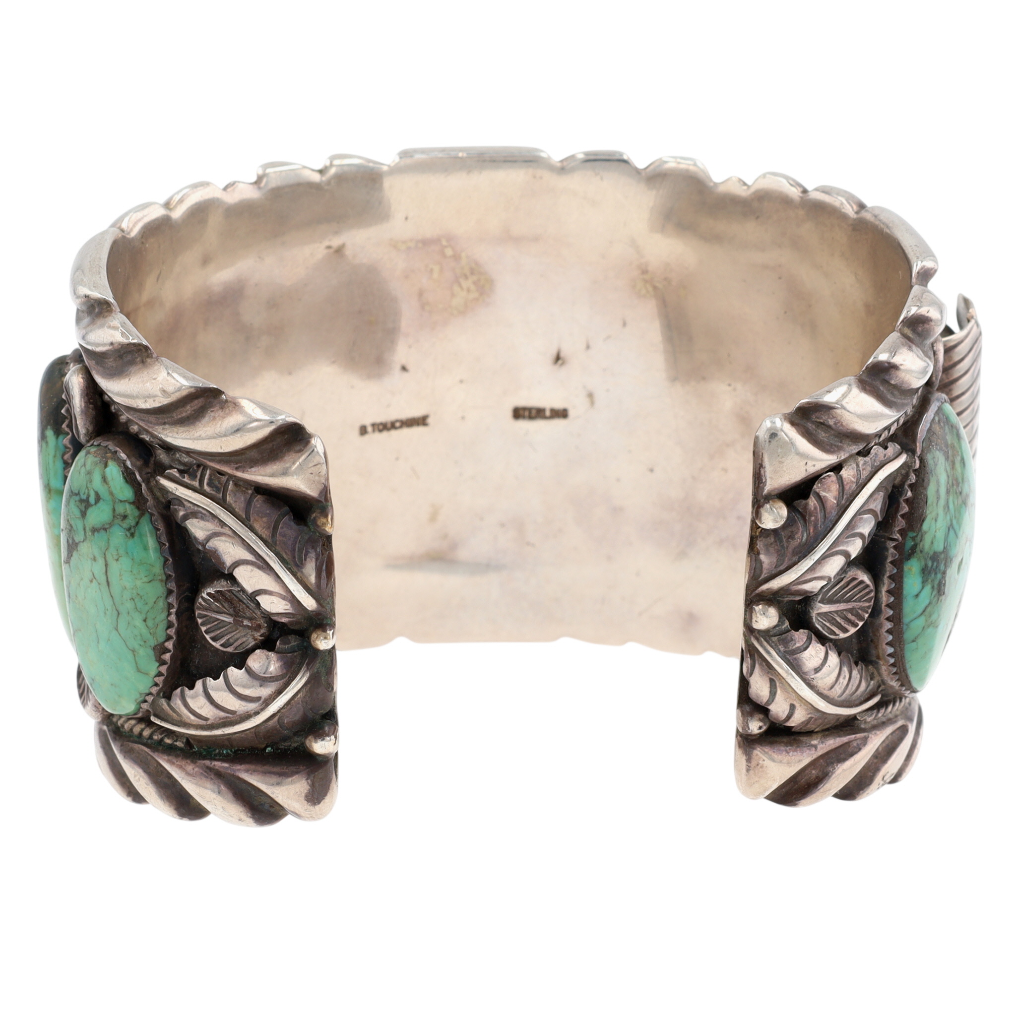 Ben Touchine Navajo Huge Sterling Turquoise Cuff Bracelet