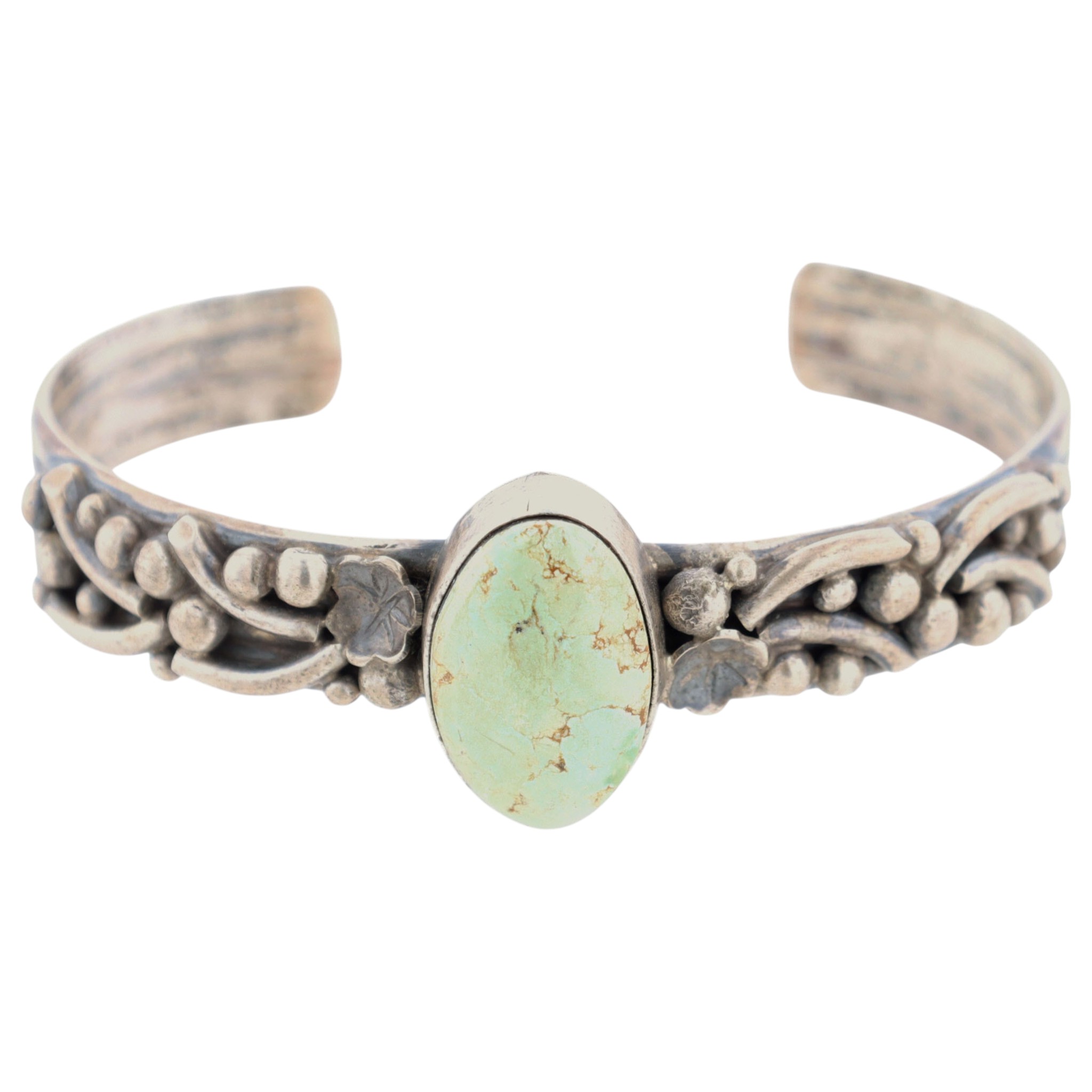 Betta Lee Navajo Sterling Thunder Mountain Turquoise Cuff Bracelet