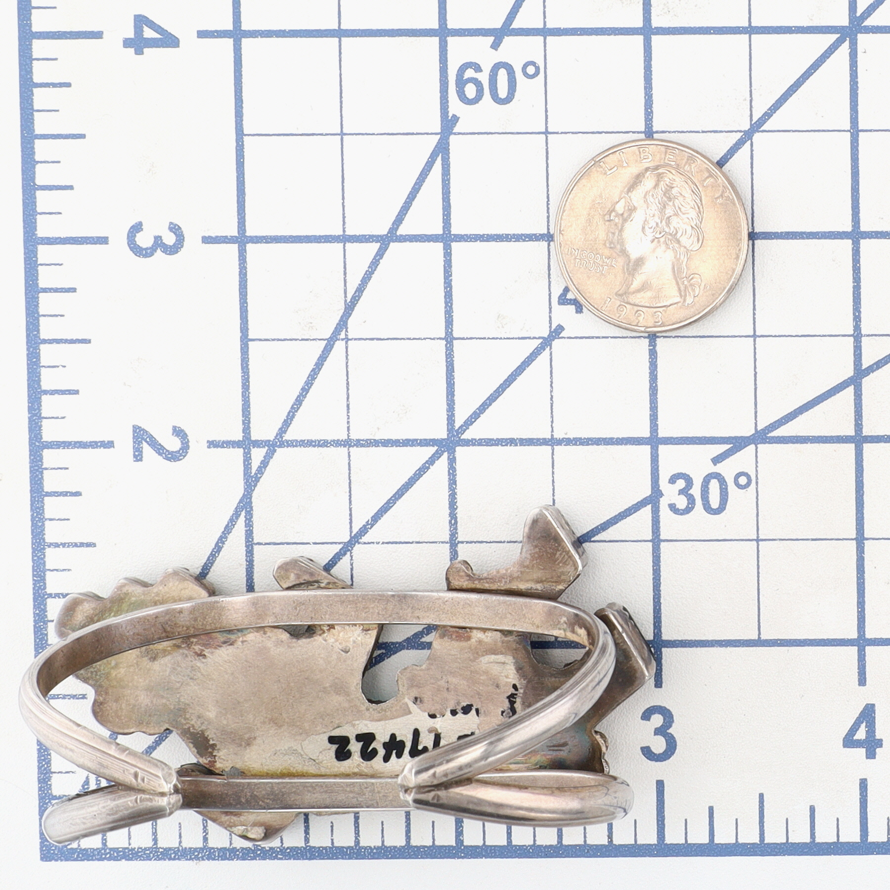 Vintage Zuni Sterling Multi-Stone Inlay Rainbow Man Cuff Bracelet