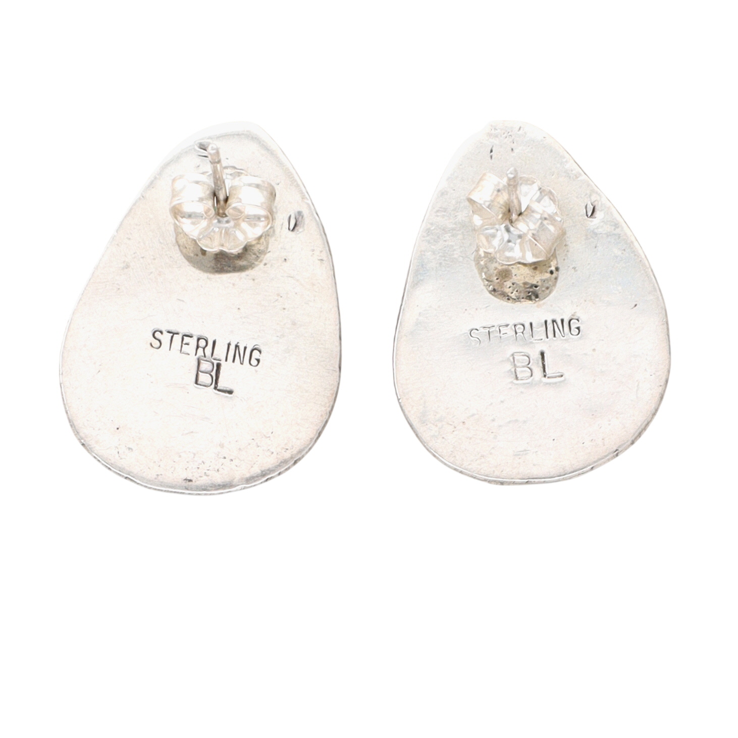 Signed Navajo Sterling Turquoise Earrings