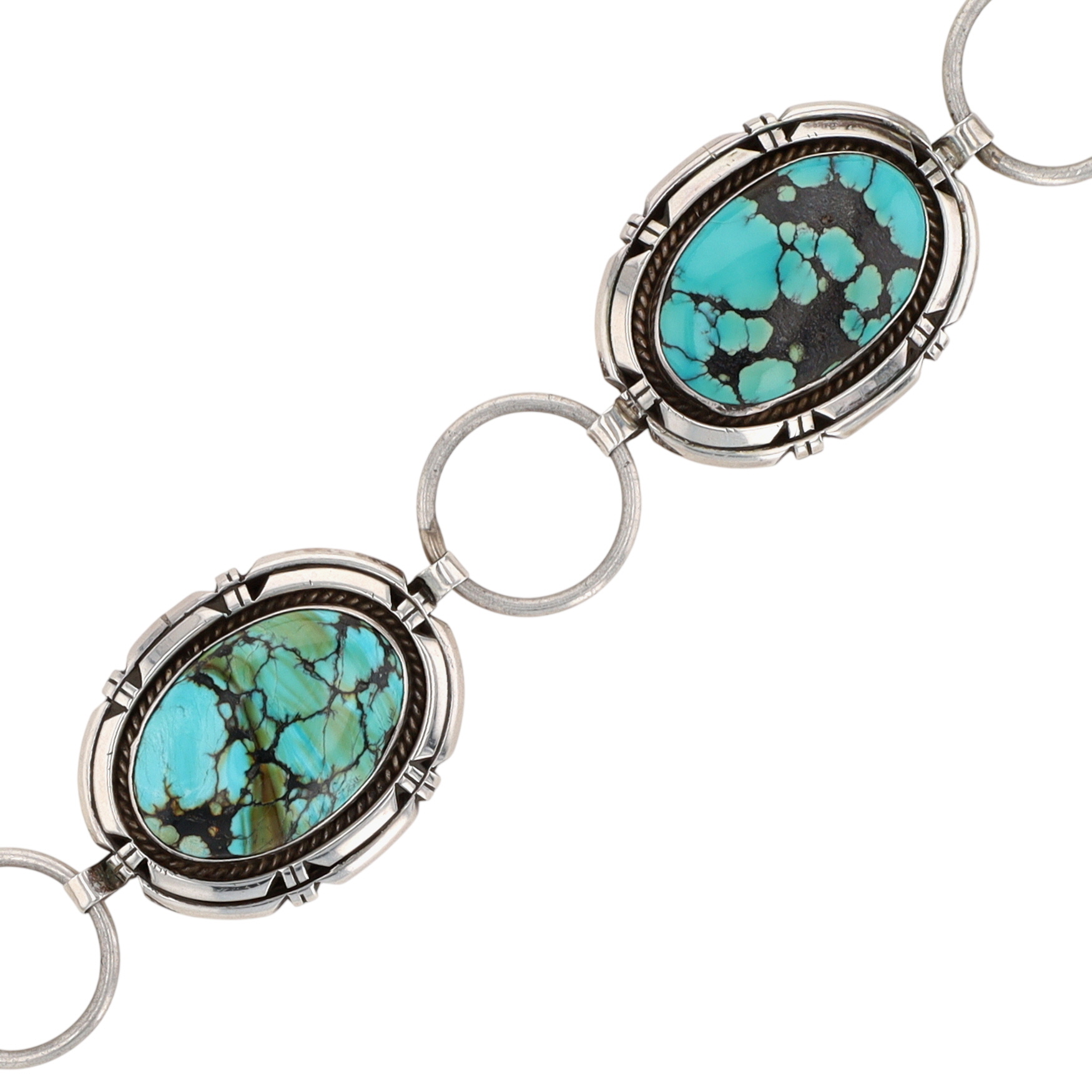 Rita Touchine Navajo Sterling Turquoise Concho Belt