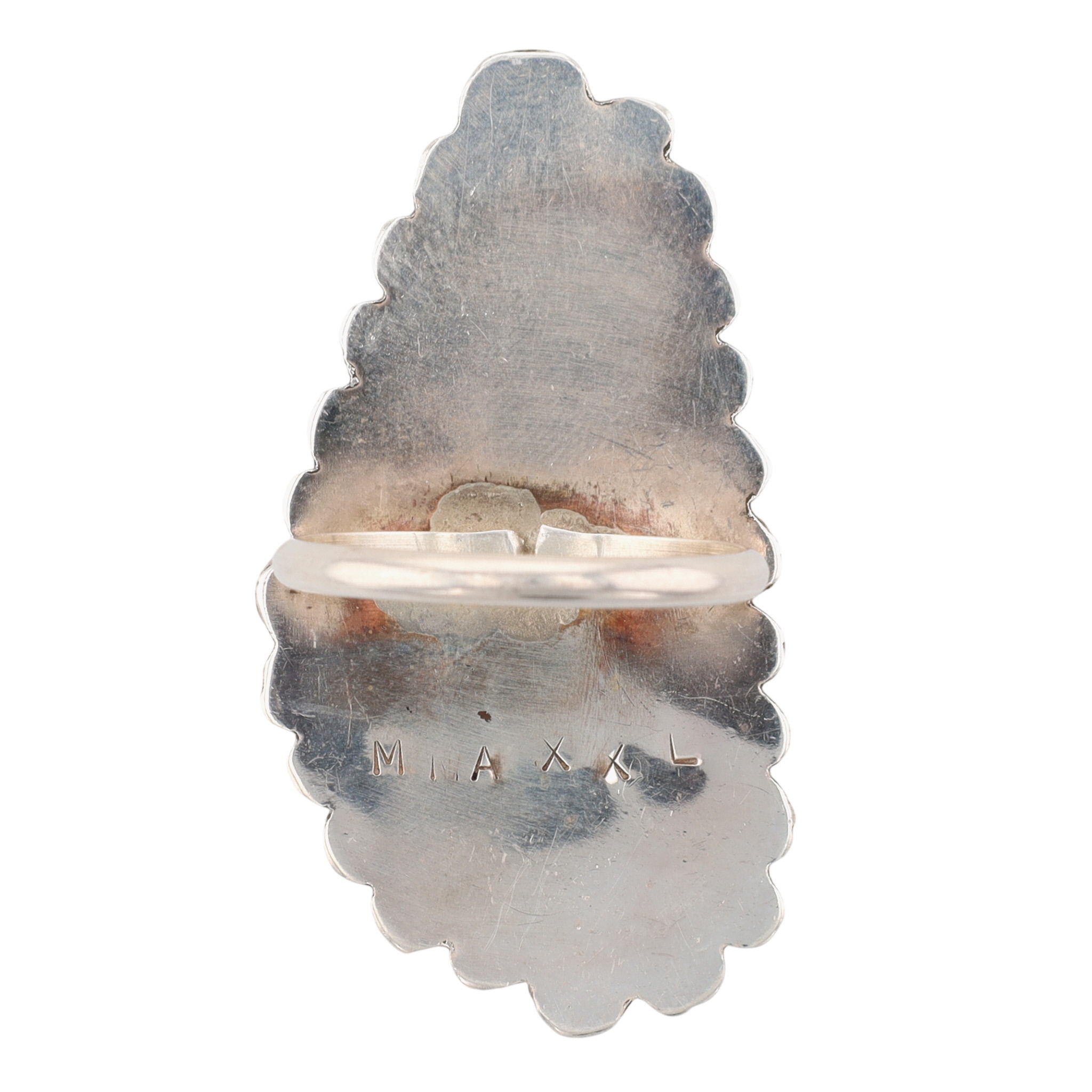 Maxx Laate Zuni Sterling Variscite Ring Sz 9.5
