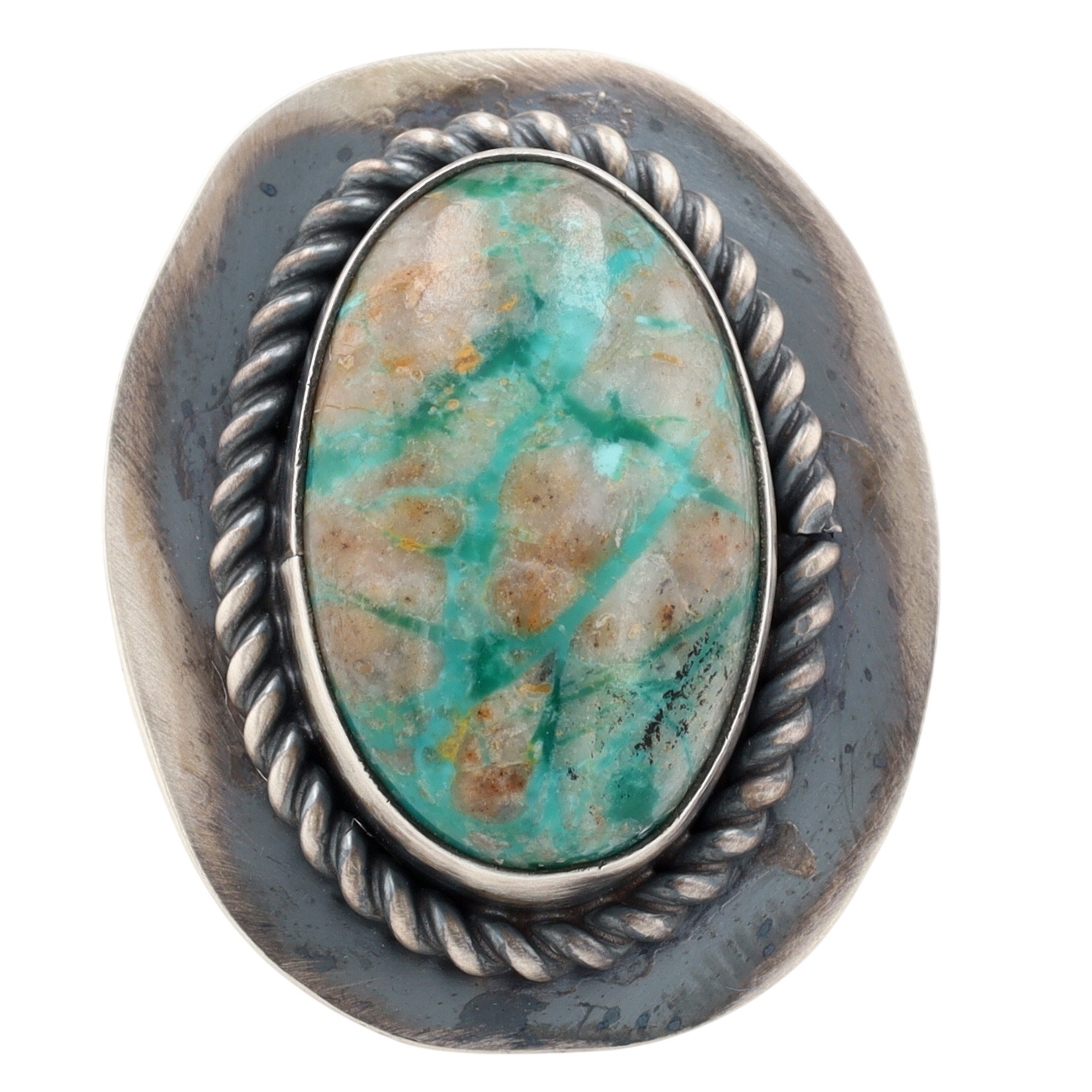 Bessie Skeets Navajo Sterling Royston Turquoise Ring Sz 6.5