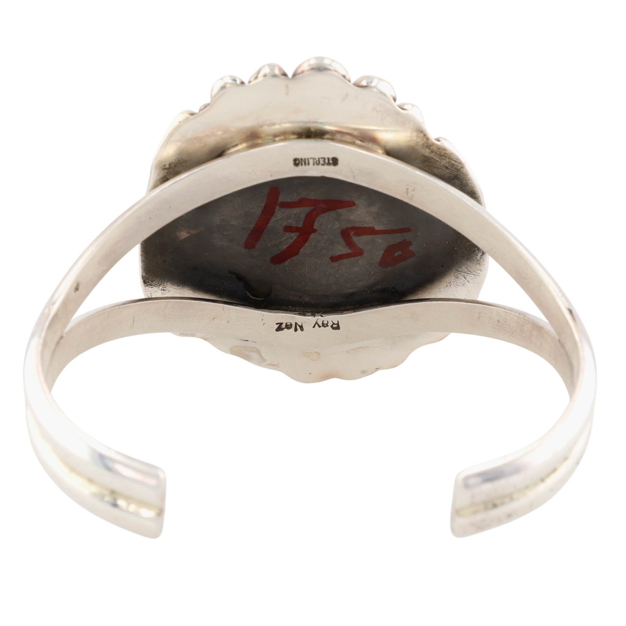 Ray Nez Navajo Sterling Turquoise Cuff Bracelet