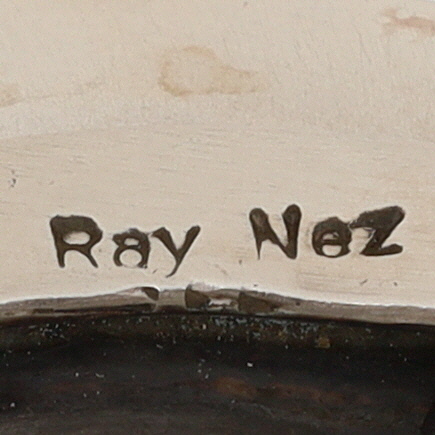 Ray Nez Navajo Sterling Turquoise Cuff Bracelet