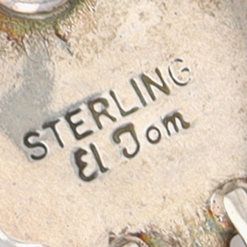 Elgin Tom Navajo Sterling Stamped Heart Necklace