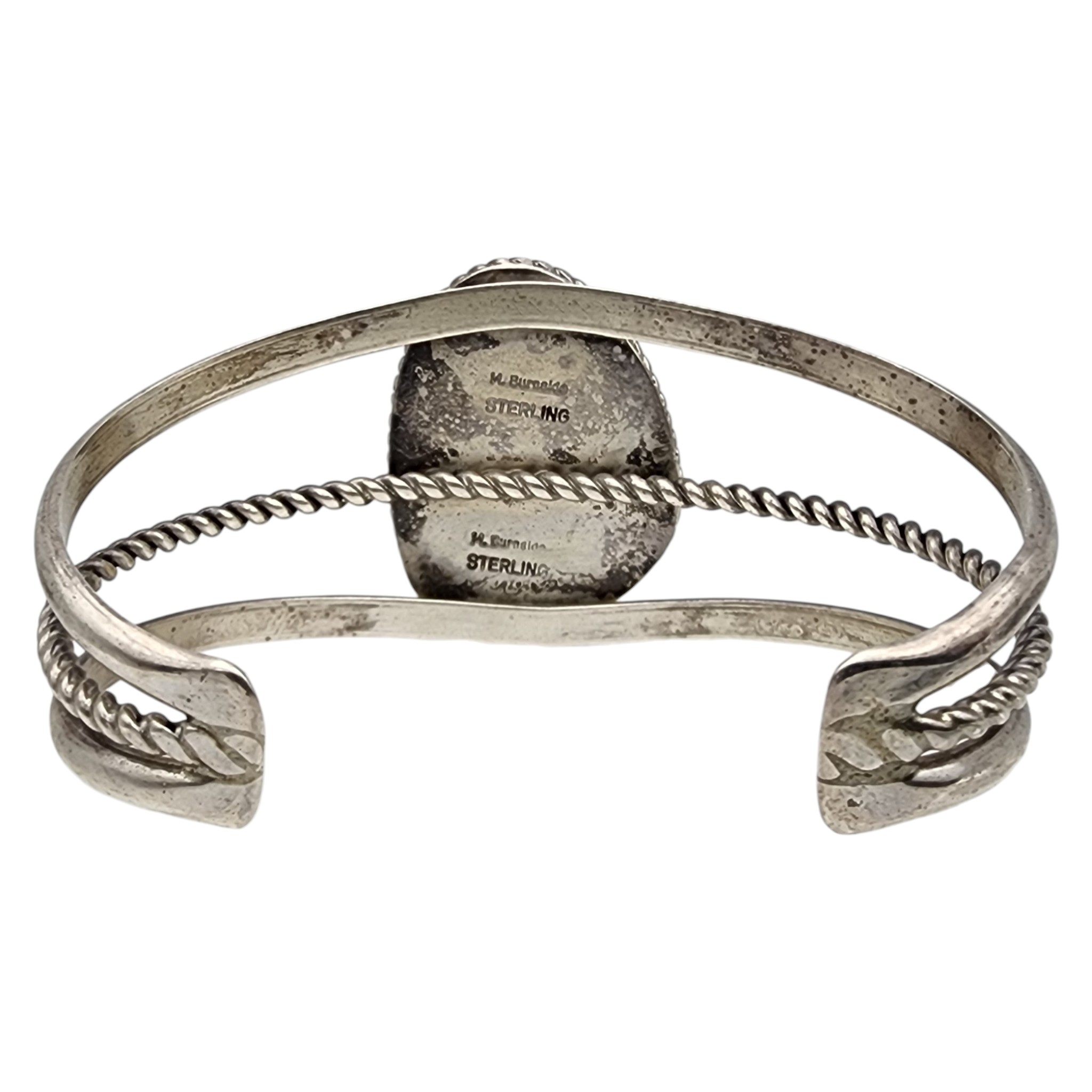 M. Burnside Navajo Sterling Turquoise Cuff Bracelet