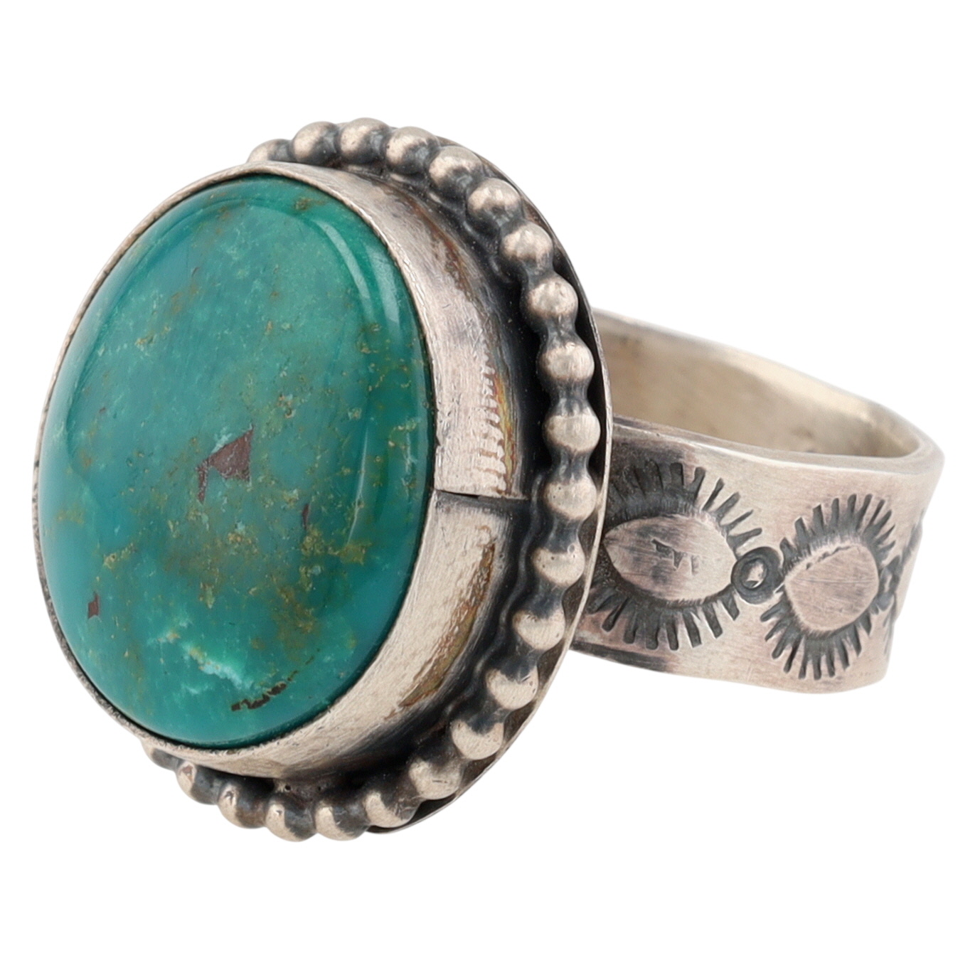 Eli Skeets Navajo Sterling Royston Turquoise Ring Sz 6.5