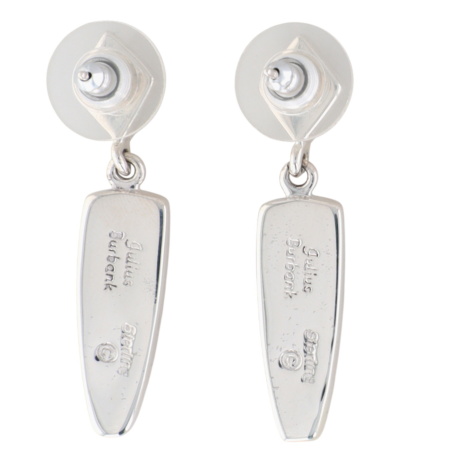 Julius Burbank Navajo Sterling Multi-Stone Inlay Earrings