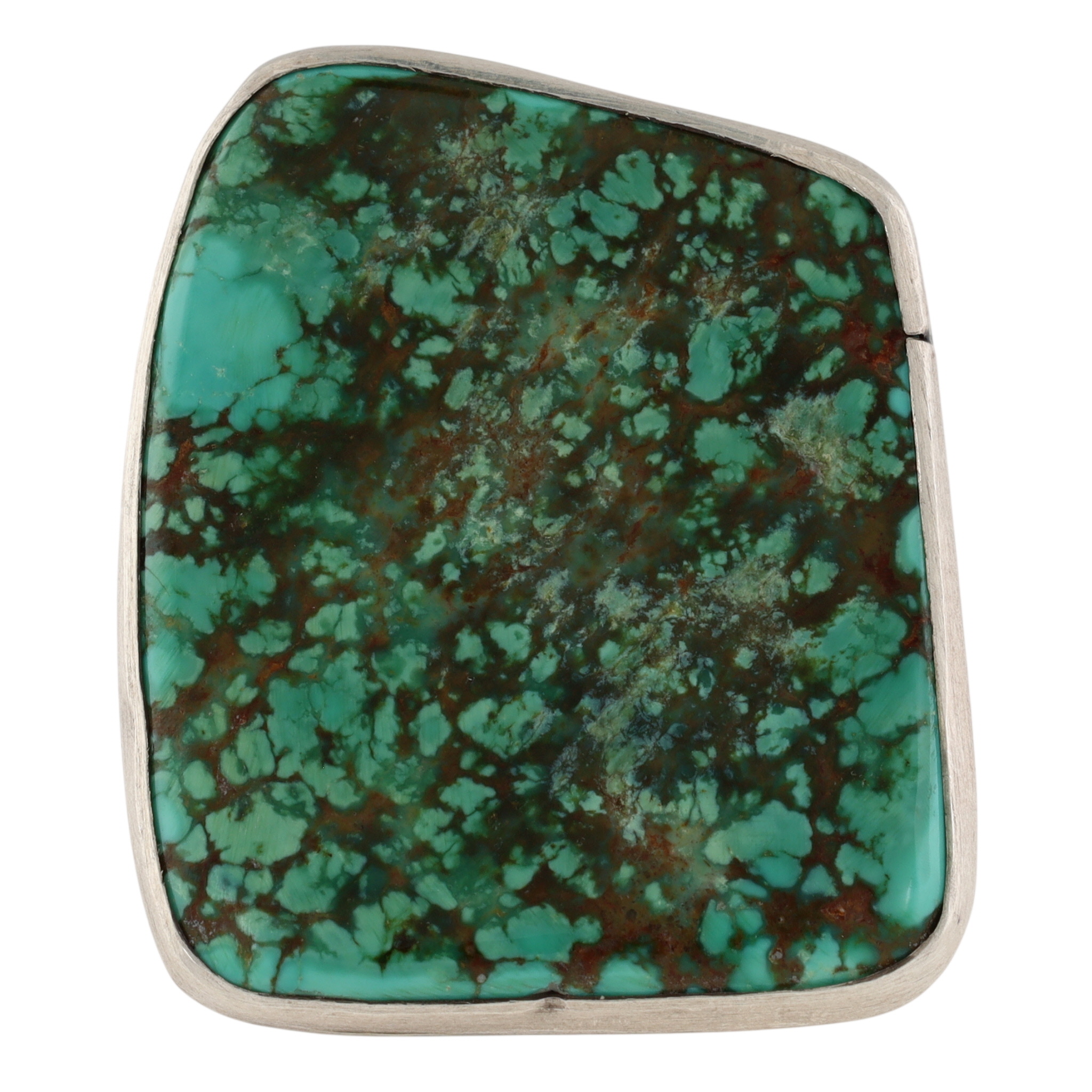 Chad Teller Navajo Sterling Turquoise Freeform Ring Sz 11