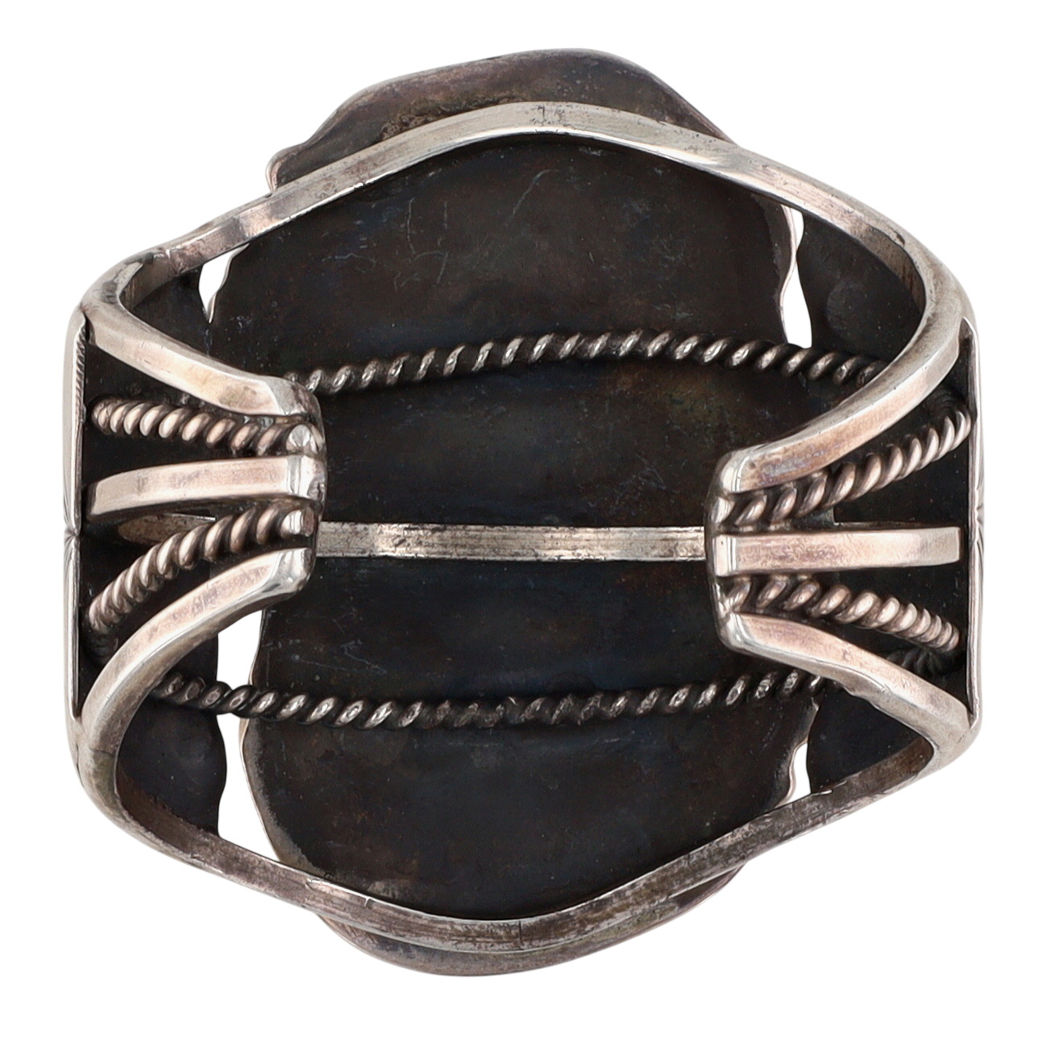 Huge Vintage Navajo Sterling Turquoise Cuff Bracelet
