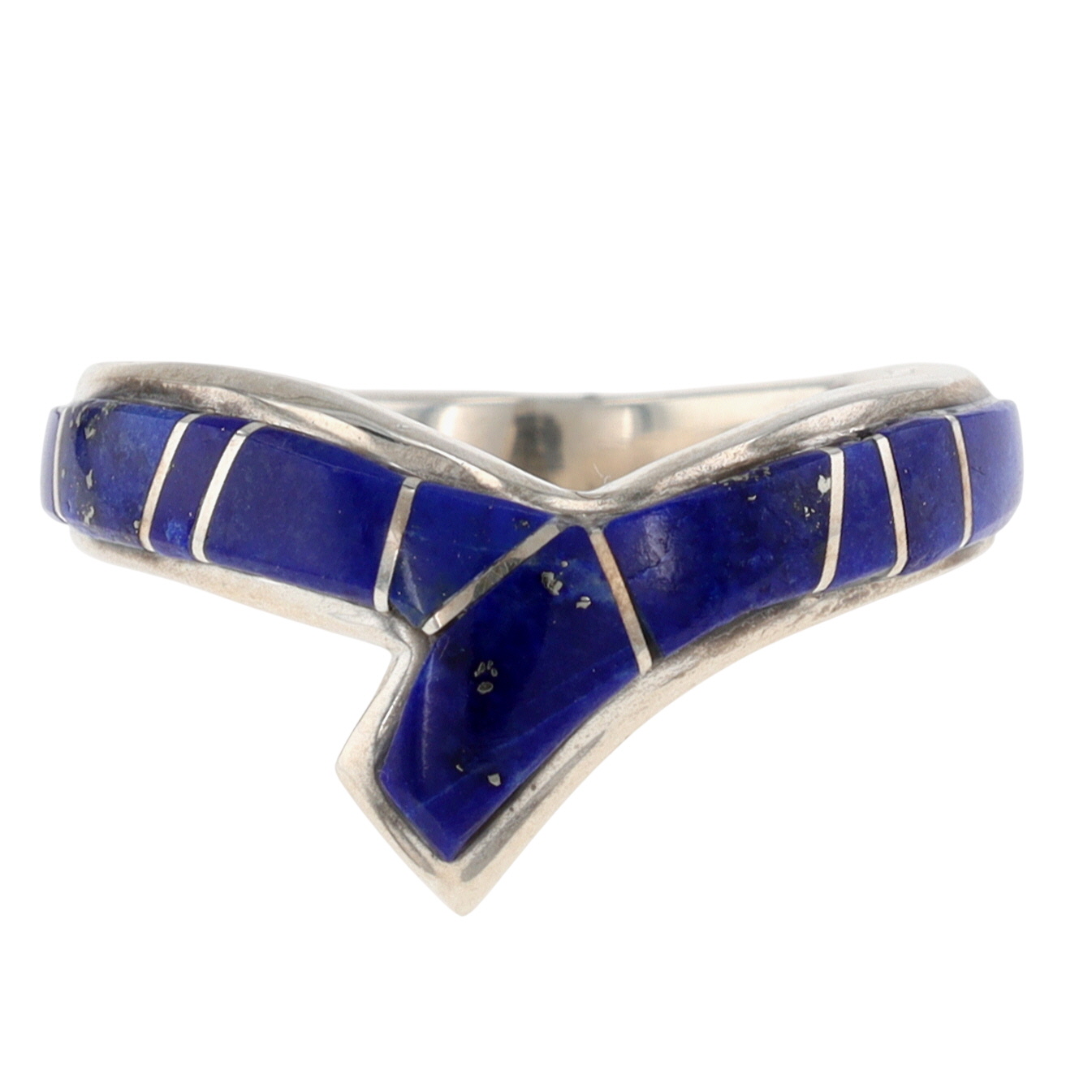 Joanna Charlie Navajo Sterling Lapis Lazuli Inlay Ring Sz 6