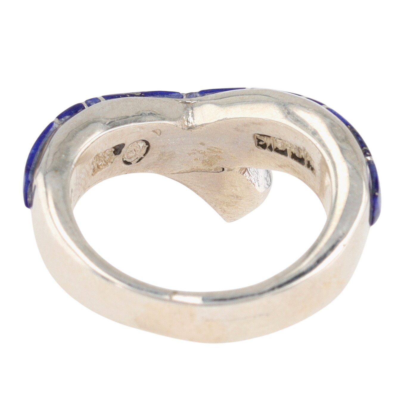 Joanna Charlie Navajo Sterling Lapis Lazuli Inlay Ring Sz 6