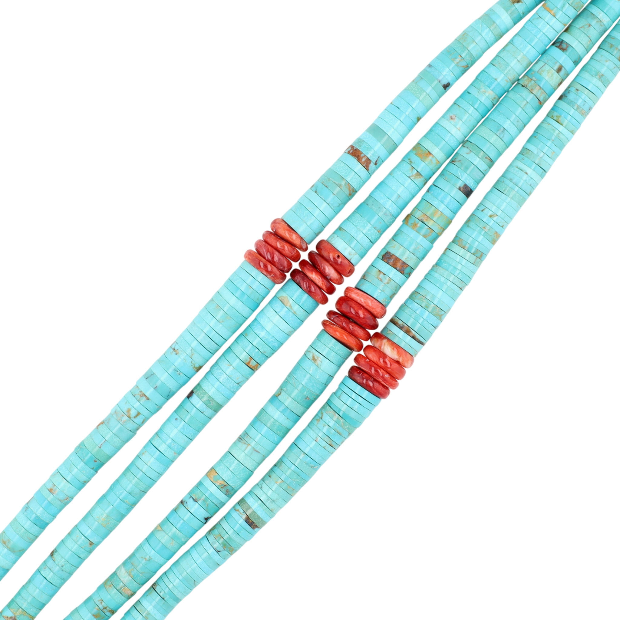Santo Domingo Sterling Turquoise Coral Jacla Necklace