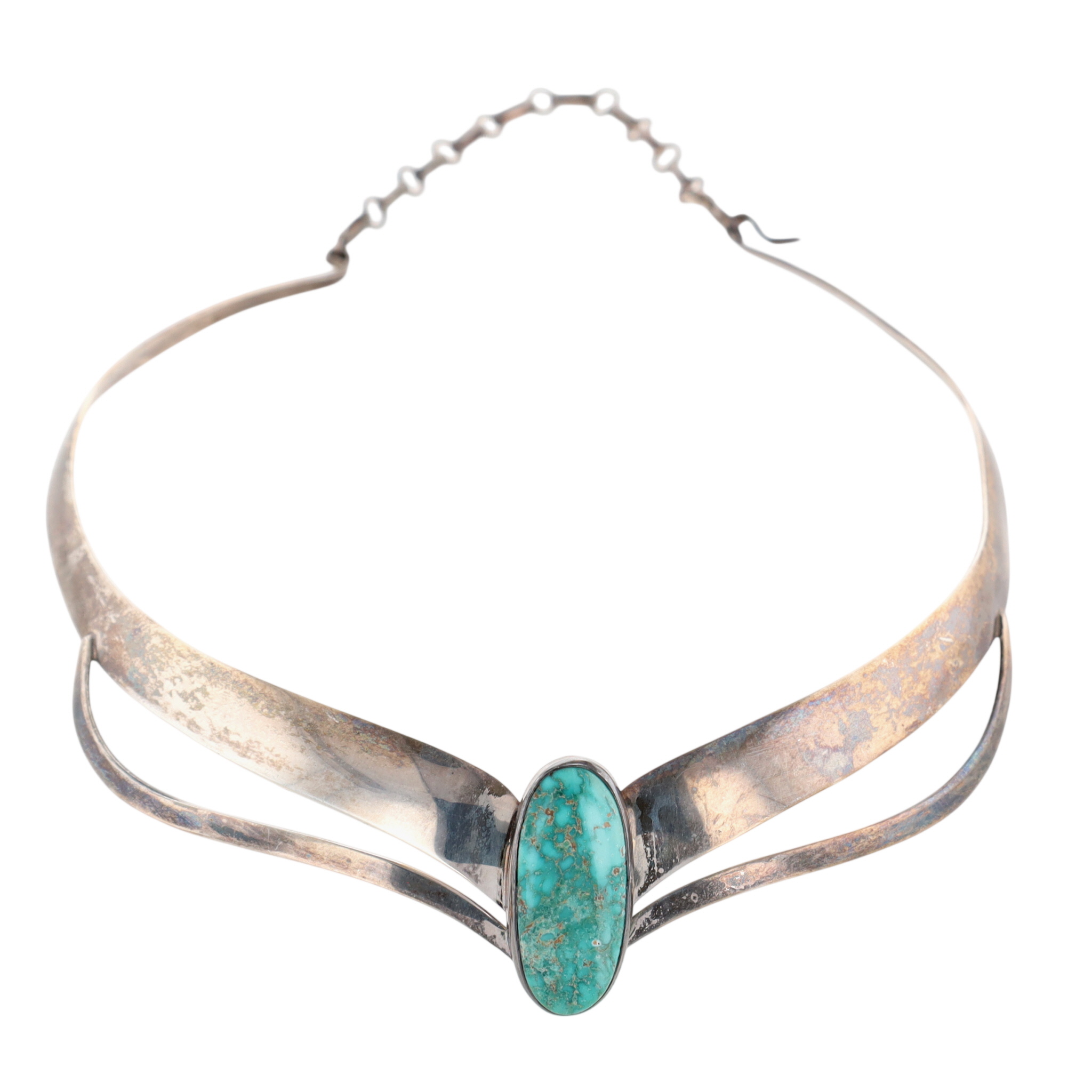 Navajo Sterling Turquoise Collar Necklace