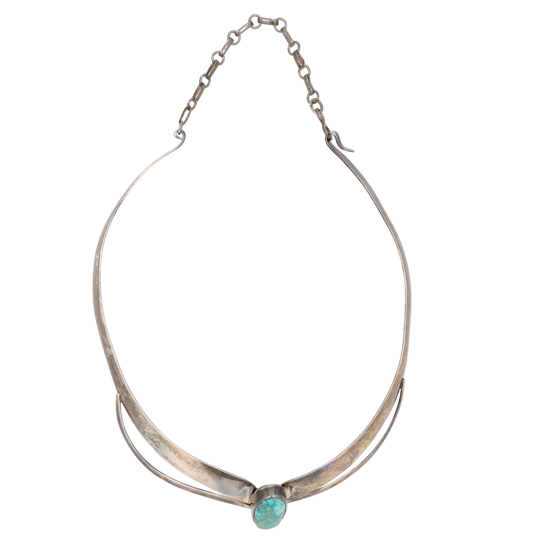 Navajo Sterling Turquoise Collar Necklace