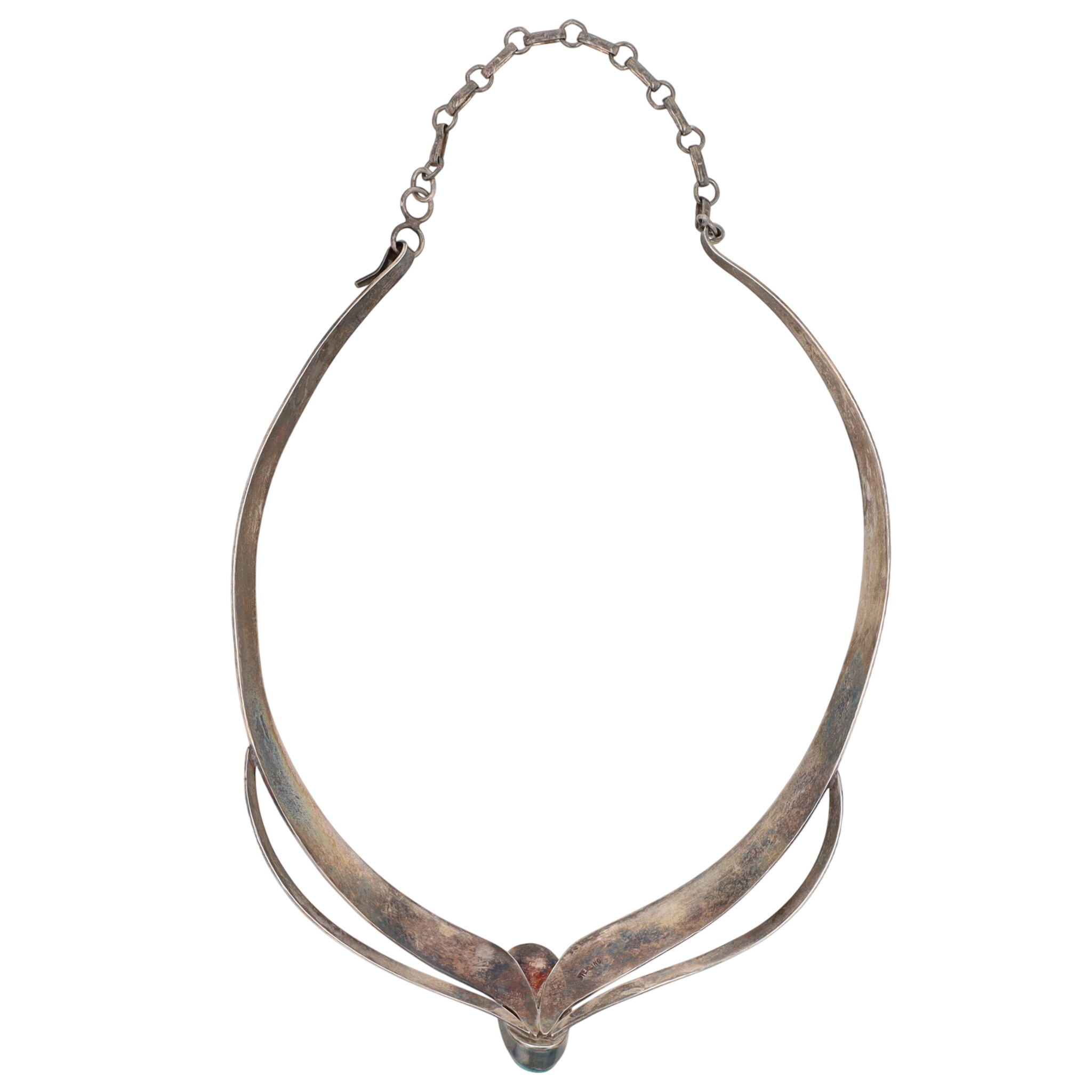 Navajo Sterling Turquoise Collar Necklace