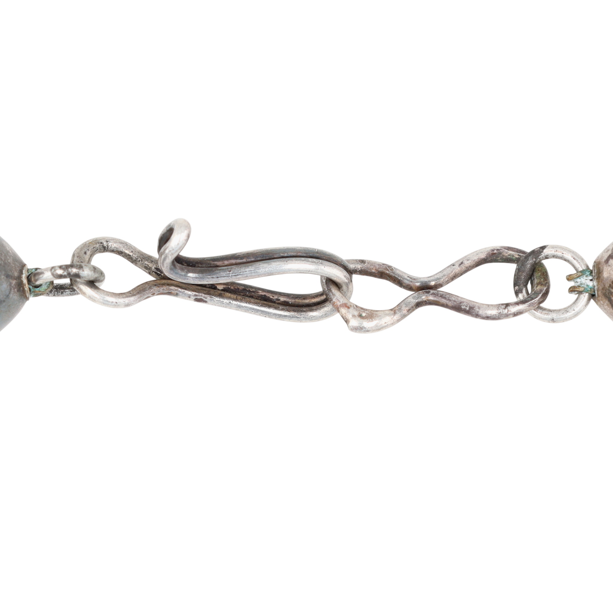Vintage Navajo Sterling Turquoise Squash Blossom Necklace