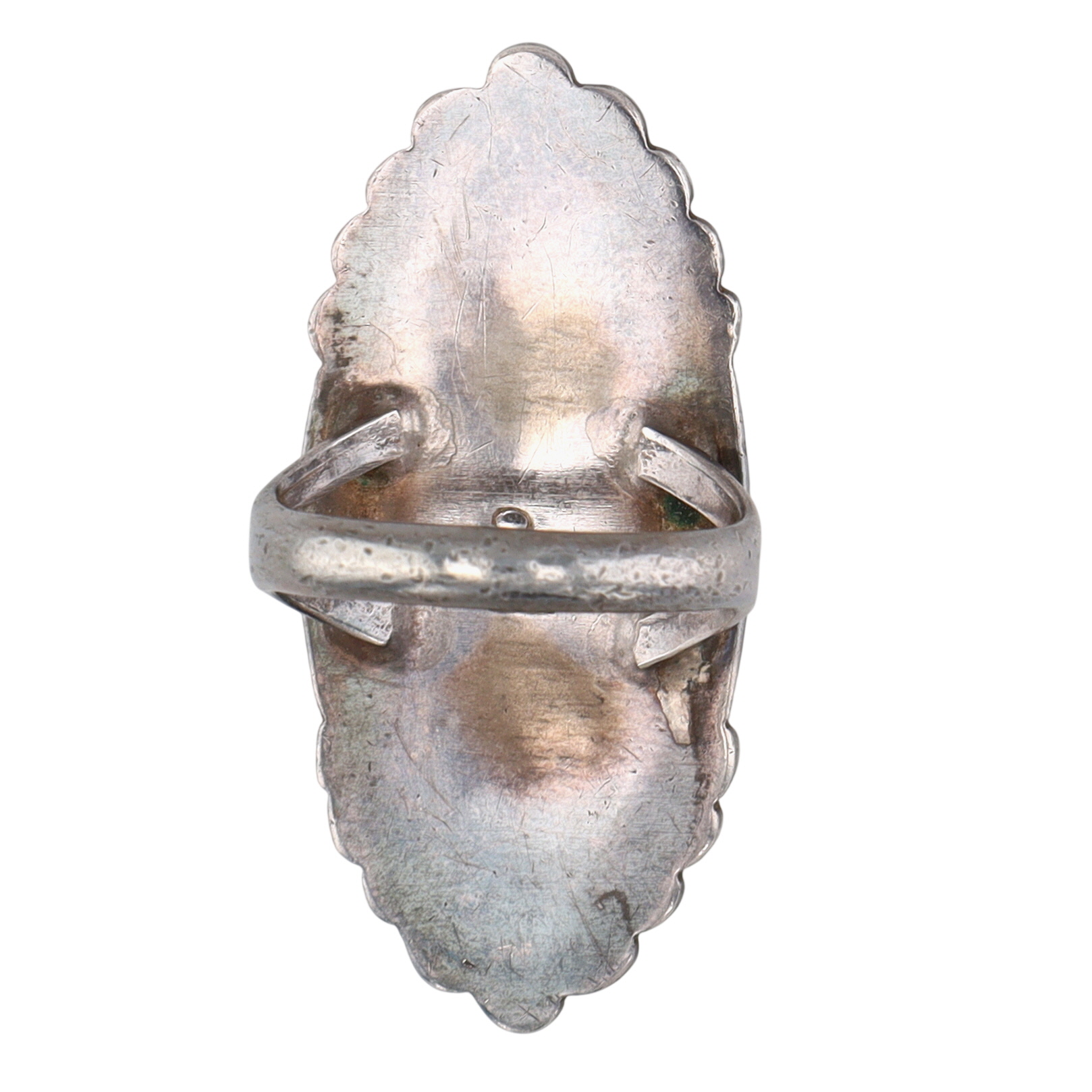 Vintage Zuni Sterling Multi-Stone Inlay Ring Sz 6