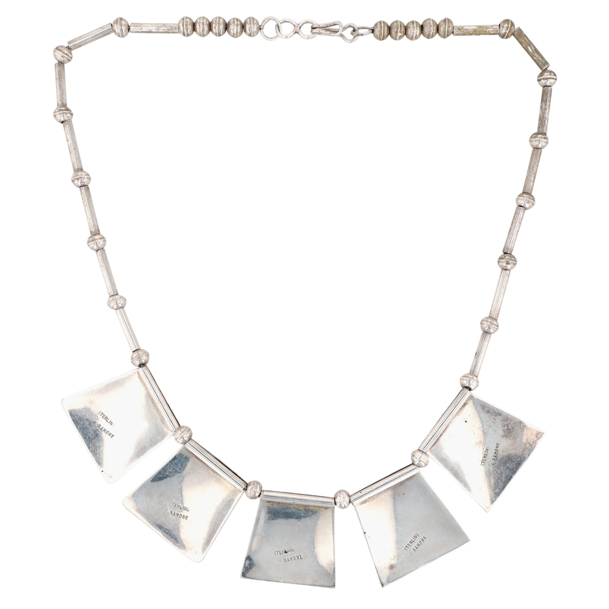 Frank & Sally Ramone Navajo Sterling Onyx Necklace