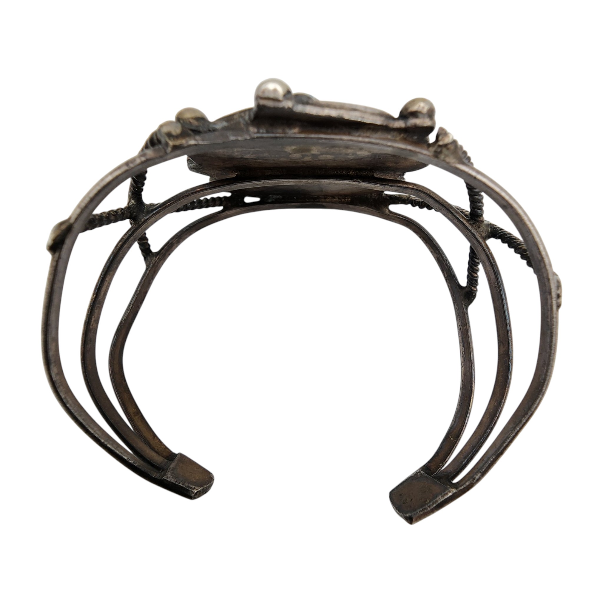 Vintage Navajo Sterling Turquoise Cuff Bracelet