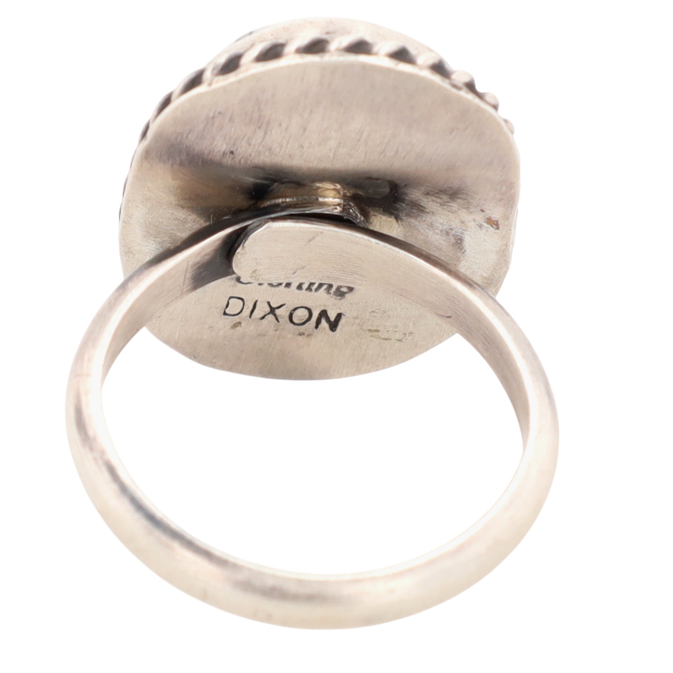 Judith Dixon Navajo Sterling White Buffalo Adjustable Ring
