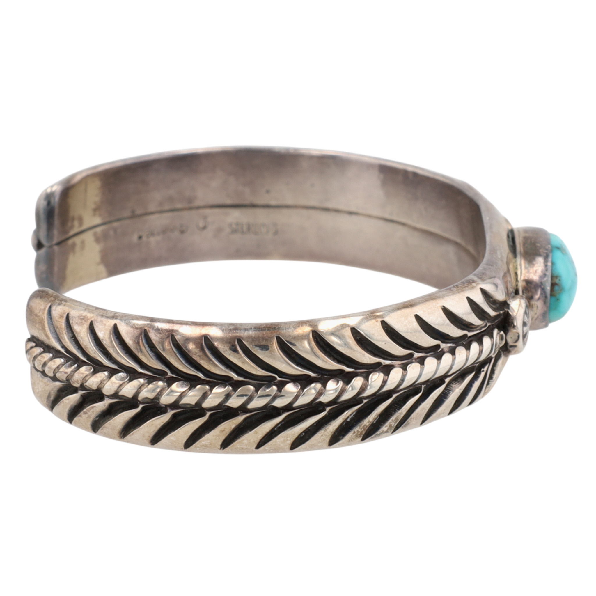 David Reeves Navajo Sterling Turquoise Cuff Bracelet