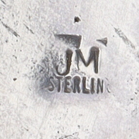 James Mason Navajo Sterling Turquoise Stamped Pendant