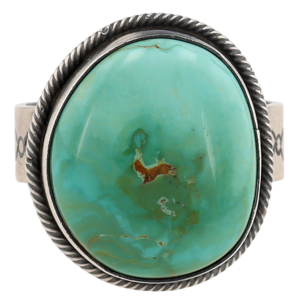 Antoinette Martinez Navajo Sterling Turquoise Ring Sz 10.5
