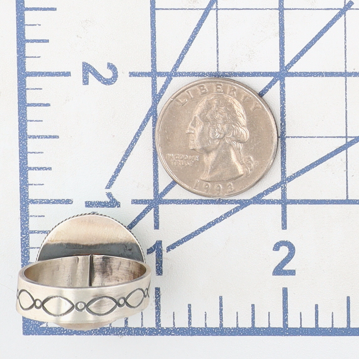 Antoinette Martinez Navajo Sterling Turquoise Ring Sz 10.5