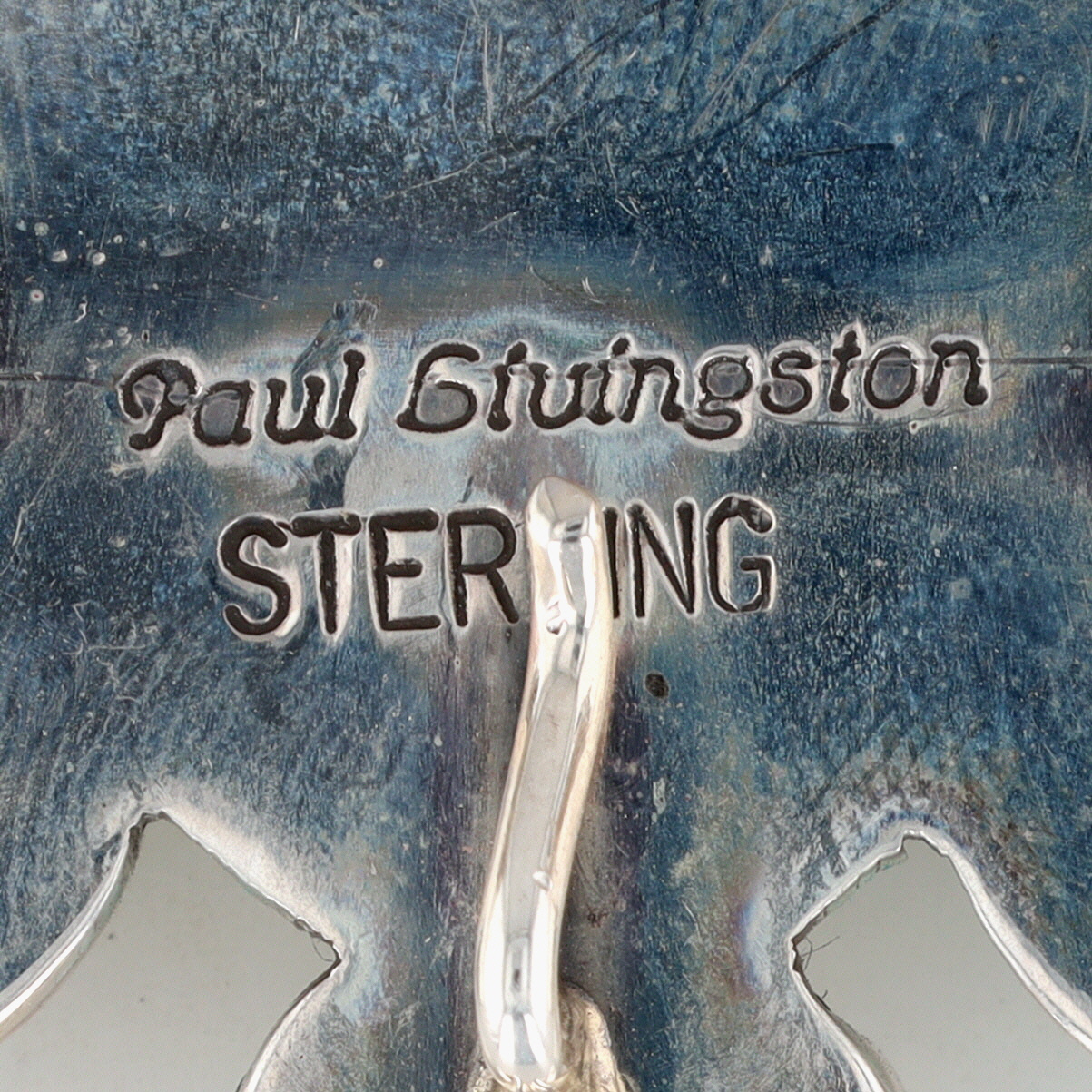 Paul Livingston Navajo Sterling Turquoise Butterfly Pendant/Brooch