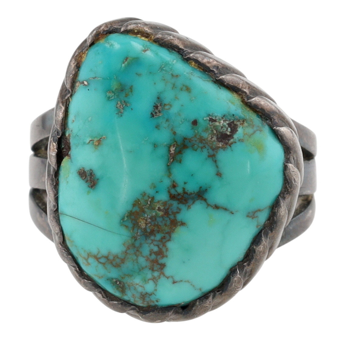 Award Winning Lee Yazzie Navajo Sterling Turquoise Ring Sz 5.75