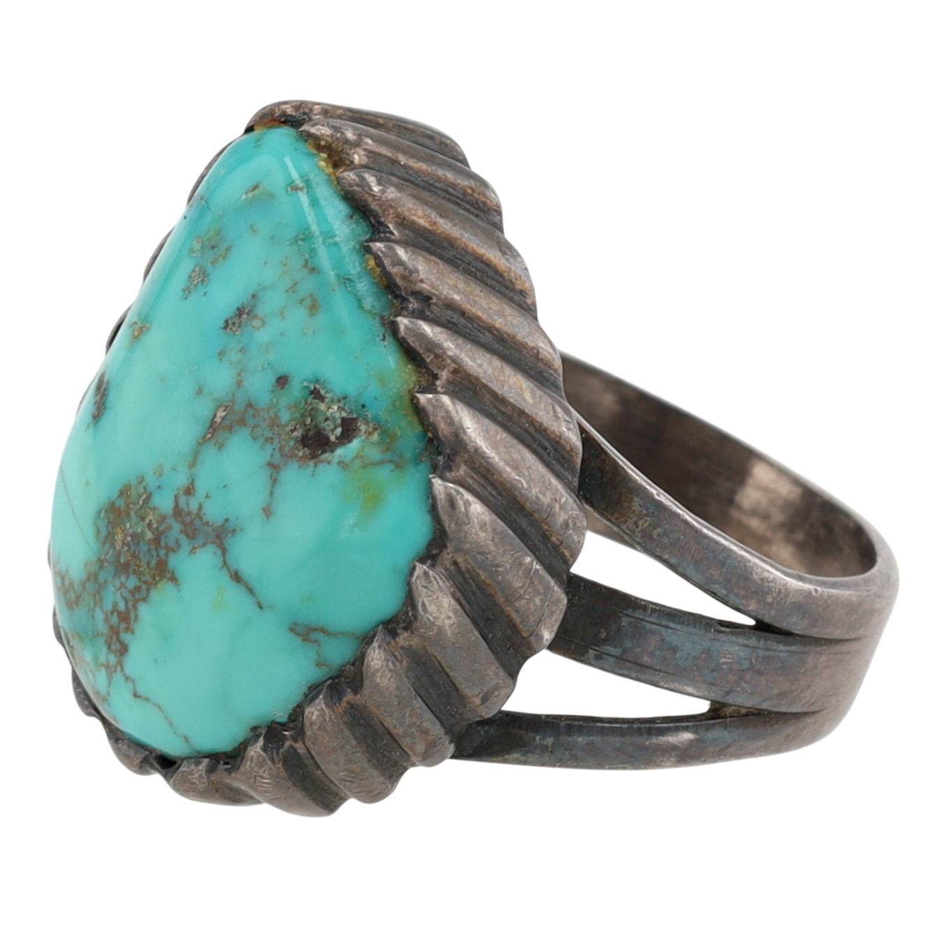 Award Winning Lee Yazzie Navajo Sterling Turquoise Ring Sz 5.75