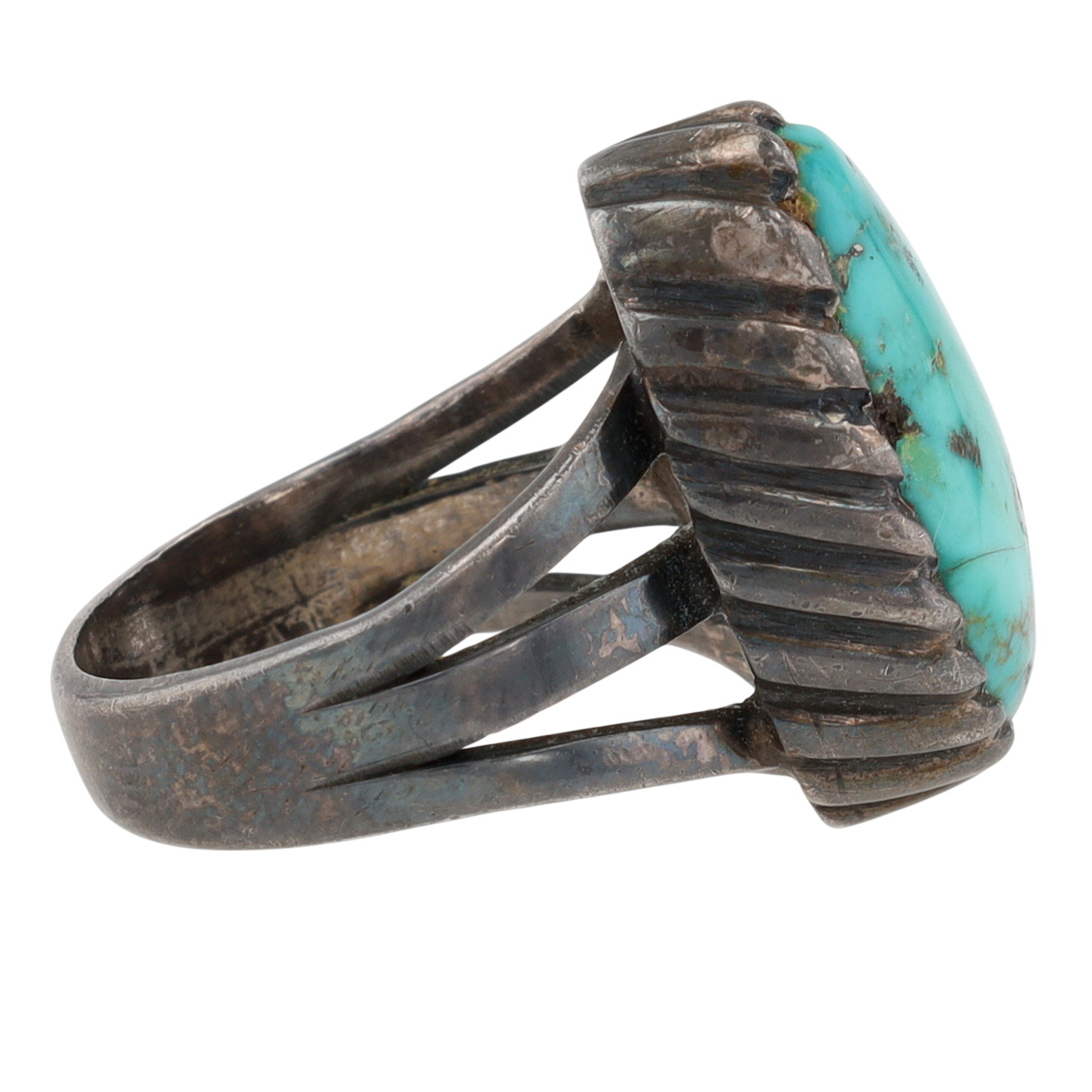 Award Winning Lee Yazzie Navajo Sterling Turquoise Ring Sz 5.75