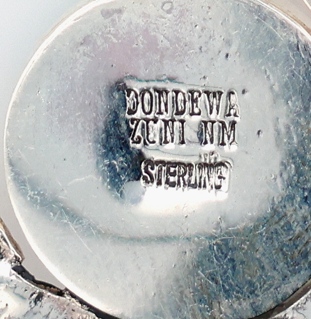 Don Dewa Zuni Sterling Multi-Stone Inlay Sunface Pendant