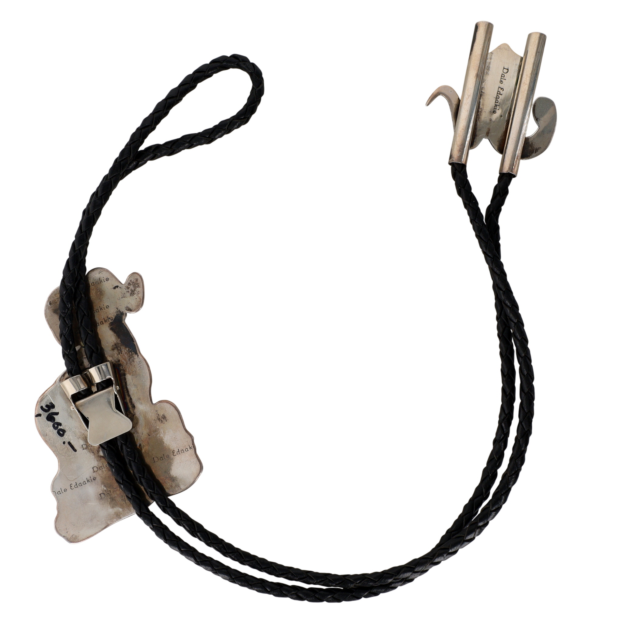 Award Winning Dale Edaakie Zuni Sterling Multi-Stone Inlay Ram Bolo Tie