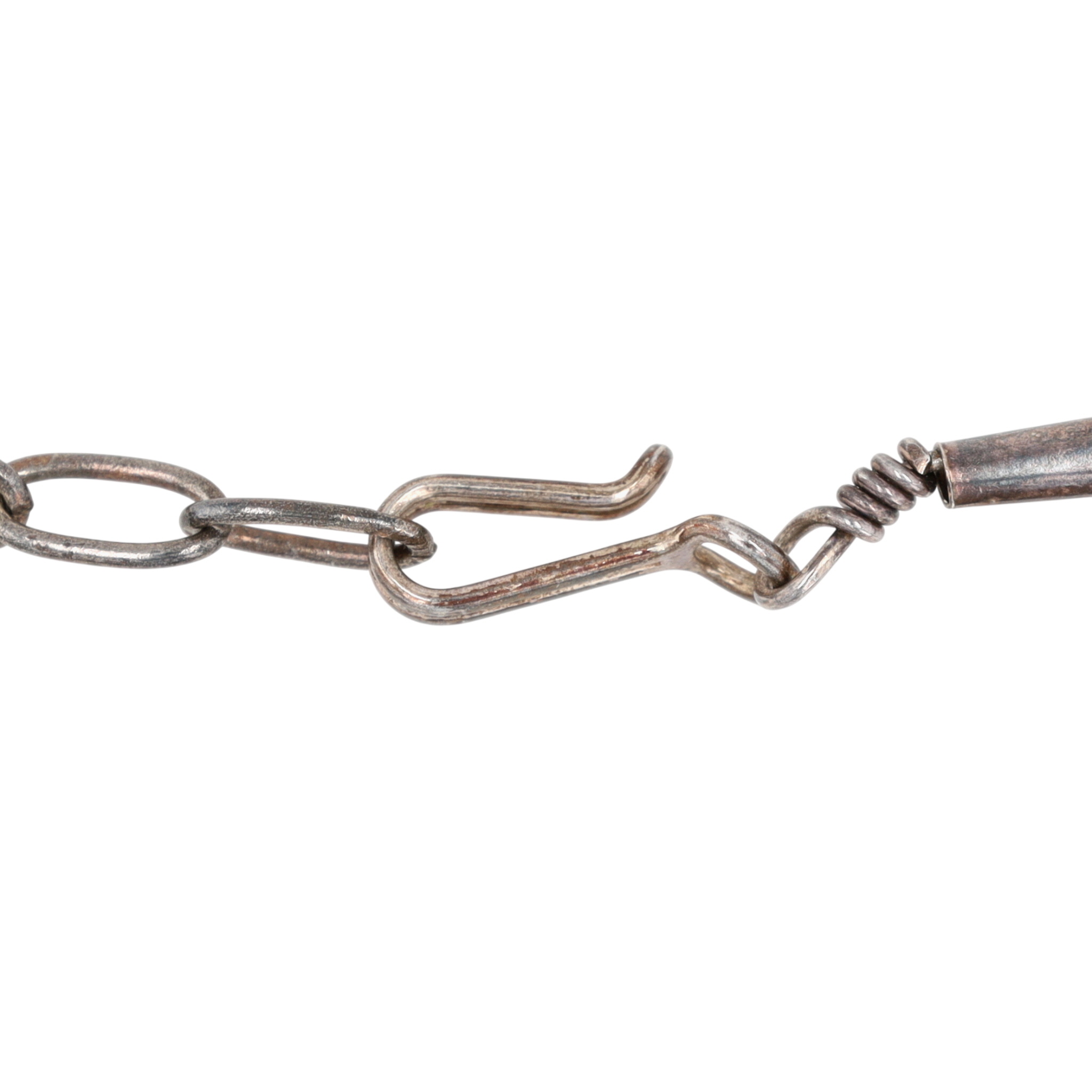 Navajo Sterling Stamped Graduated Pillow Bead Necklace