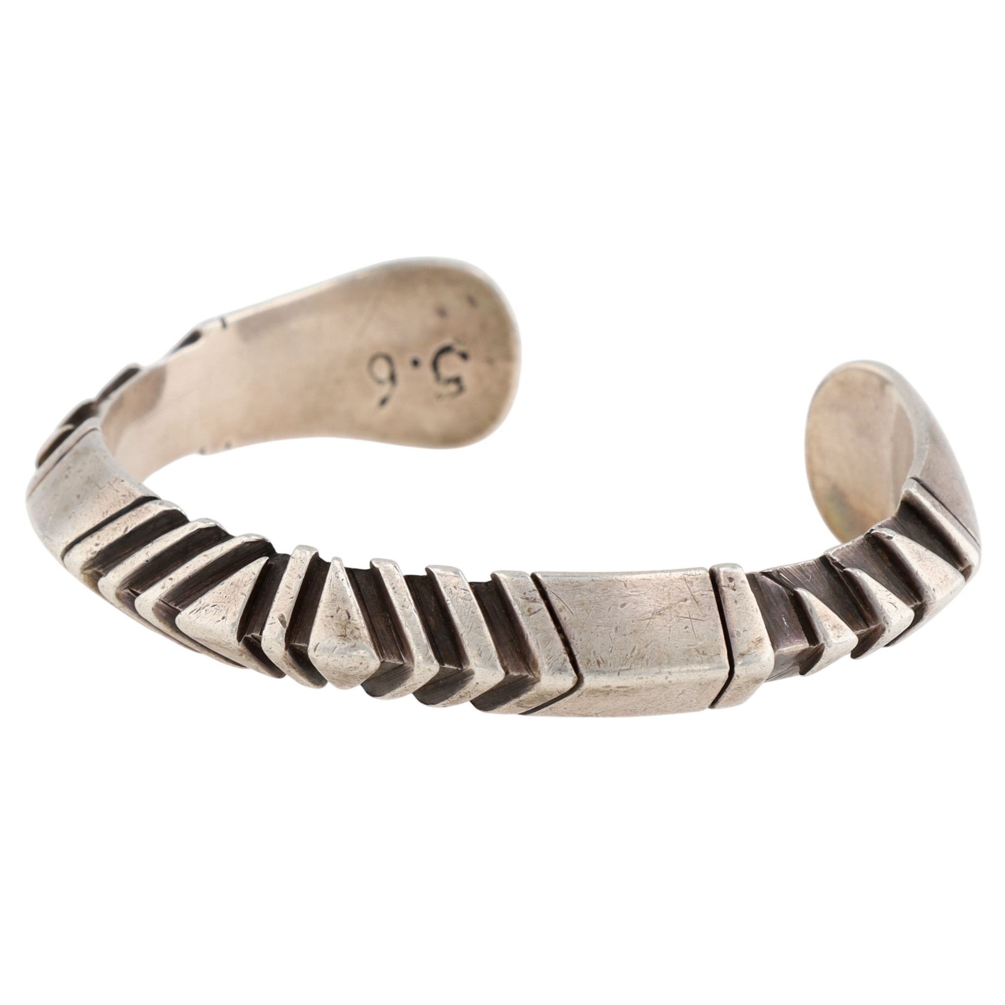 Isaiah Ortiz San Felipe Sterling Contemporary Cuff Bracelet