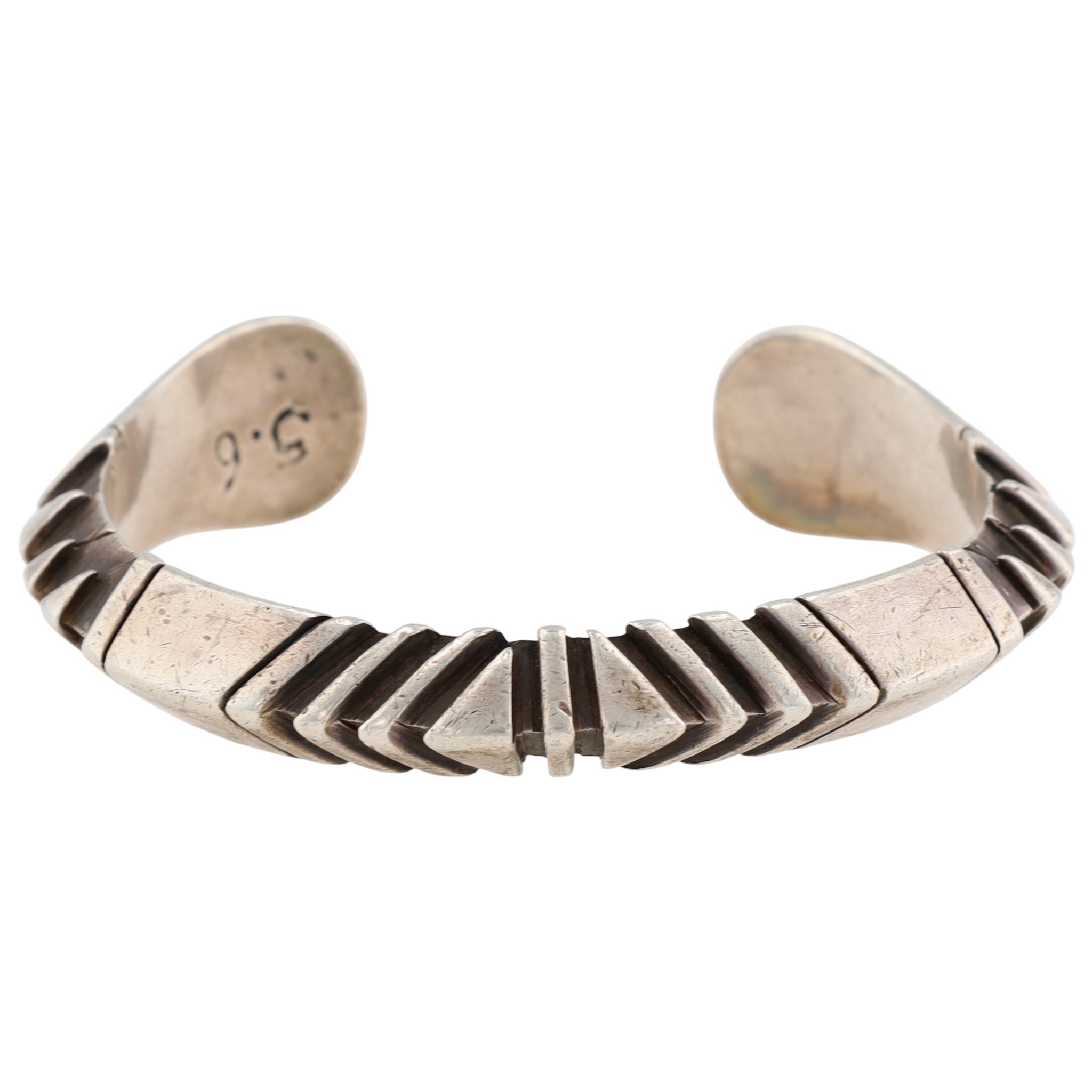 Isaiah Ortiz San Felipe Sterling Contemporary Cuff Bracelet